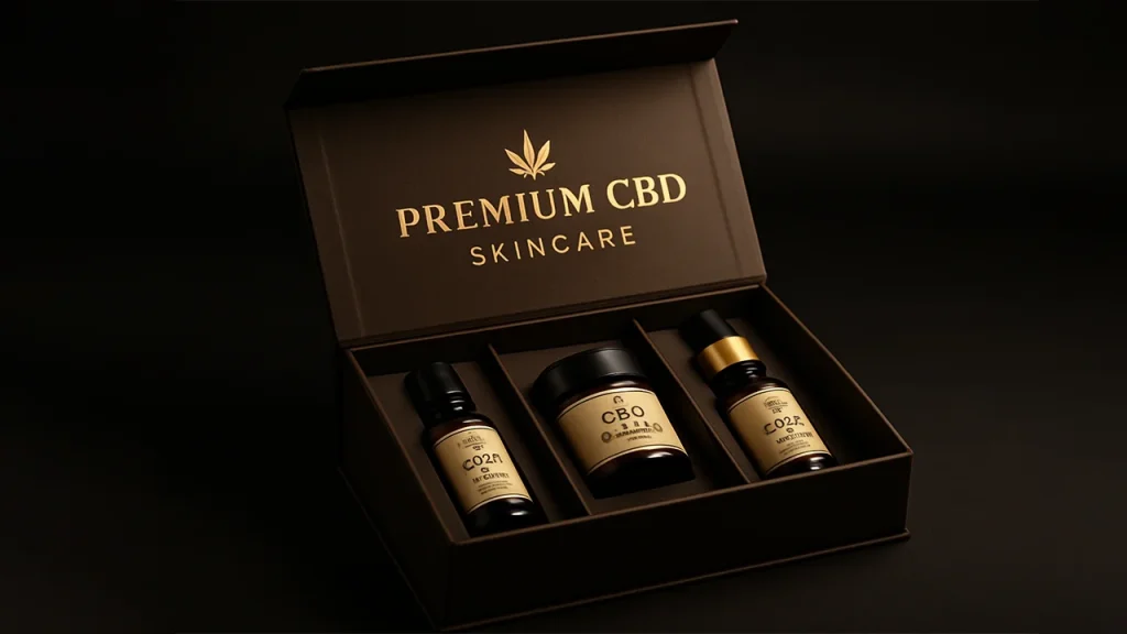 Luxury matte finish CBD Cosmetic Boxes