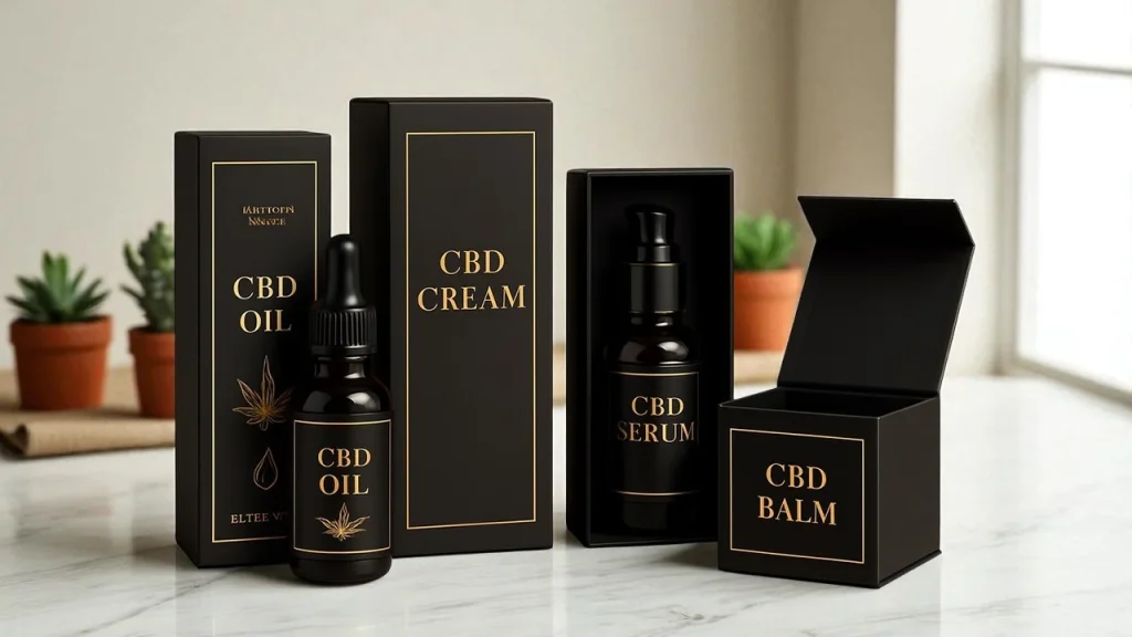 Luxury Custom CBD Cosmetic Boxes with Logo